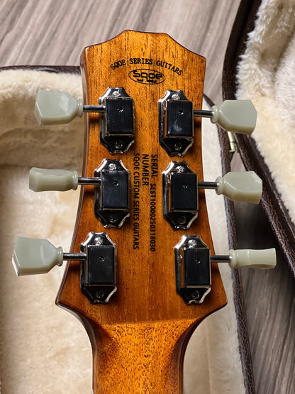 SQOE SELP900 in Charcoal Black Burst with Hardshell Case