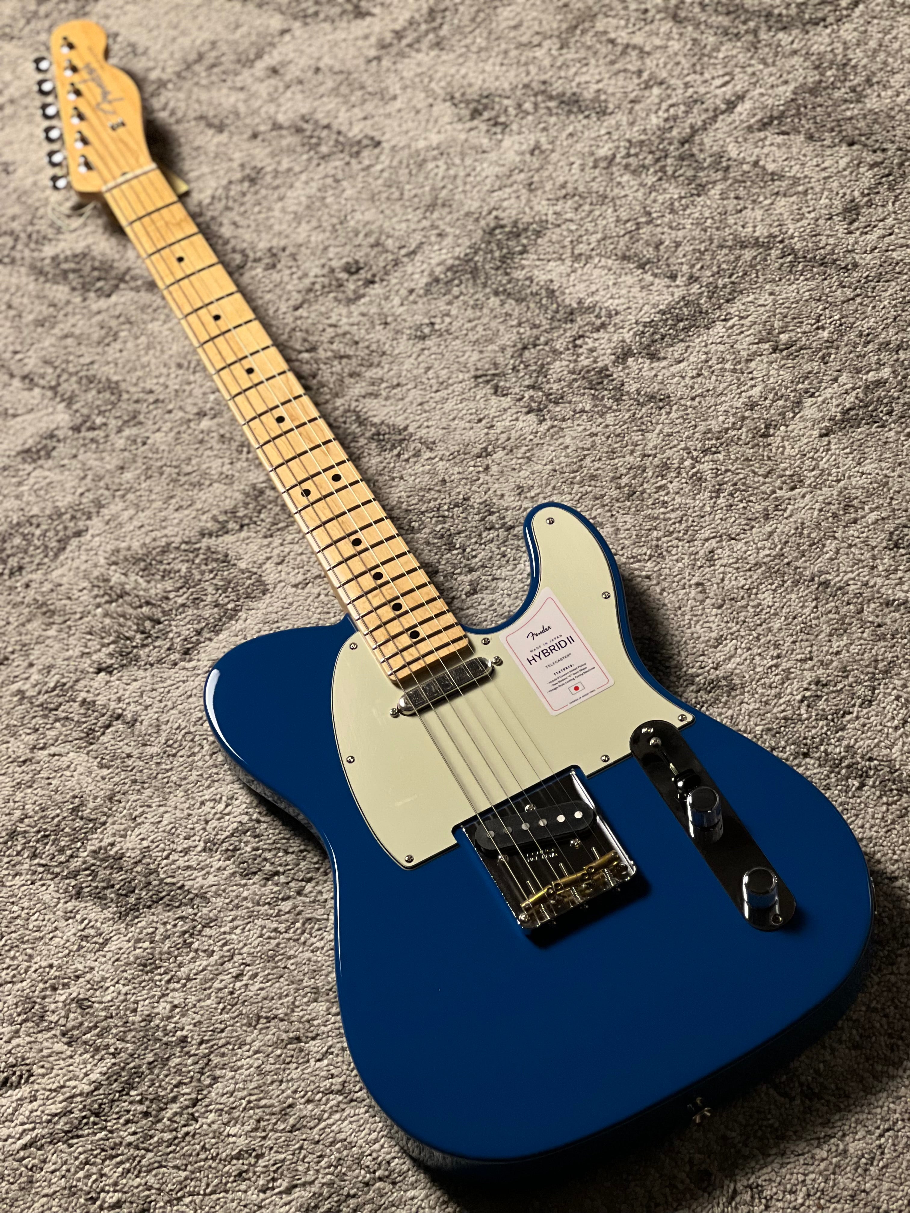Fender Japan Hybrid II Telecaster with Maple FB in Forest Blue