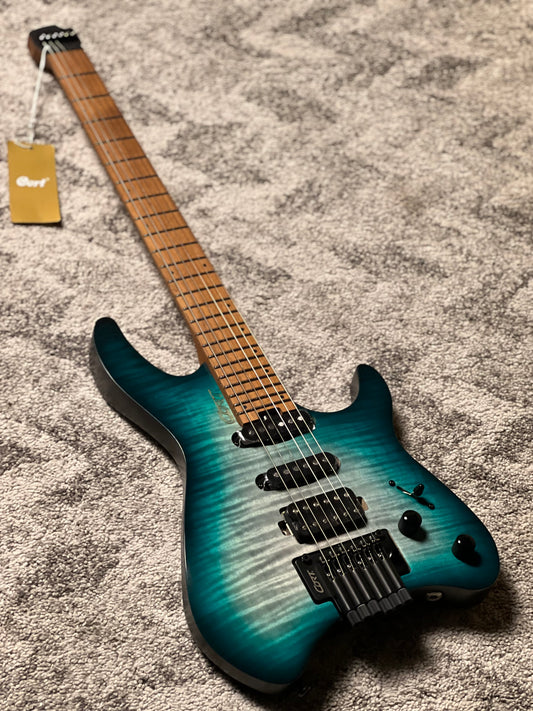 Cort Space G6MS Headless Multiscale in Semi Gloss Lagoon