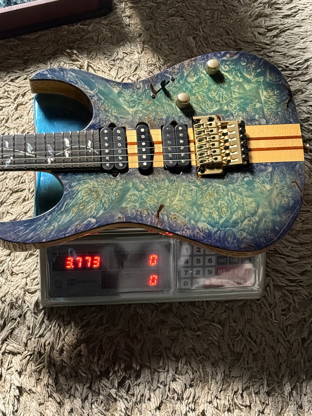 Ibanez Japan Custom Shop Visions IV2RG  with Ebony FB in Blue/Green/Purple Incl. Hardshell Case