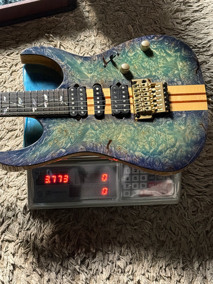 Ibanez Japan Custom Shop Visions IV2RG  with Ebony FB in Blue/Green/Purple Incl. Hardshell Case