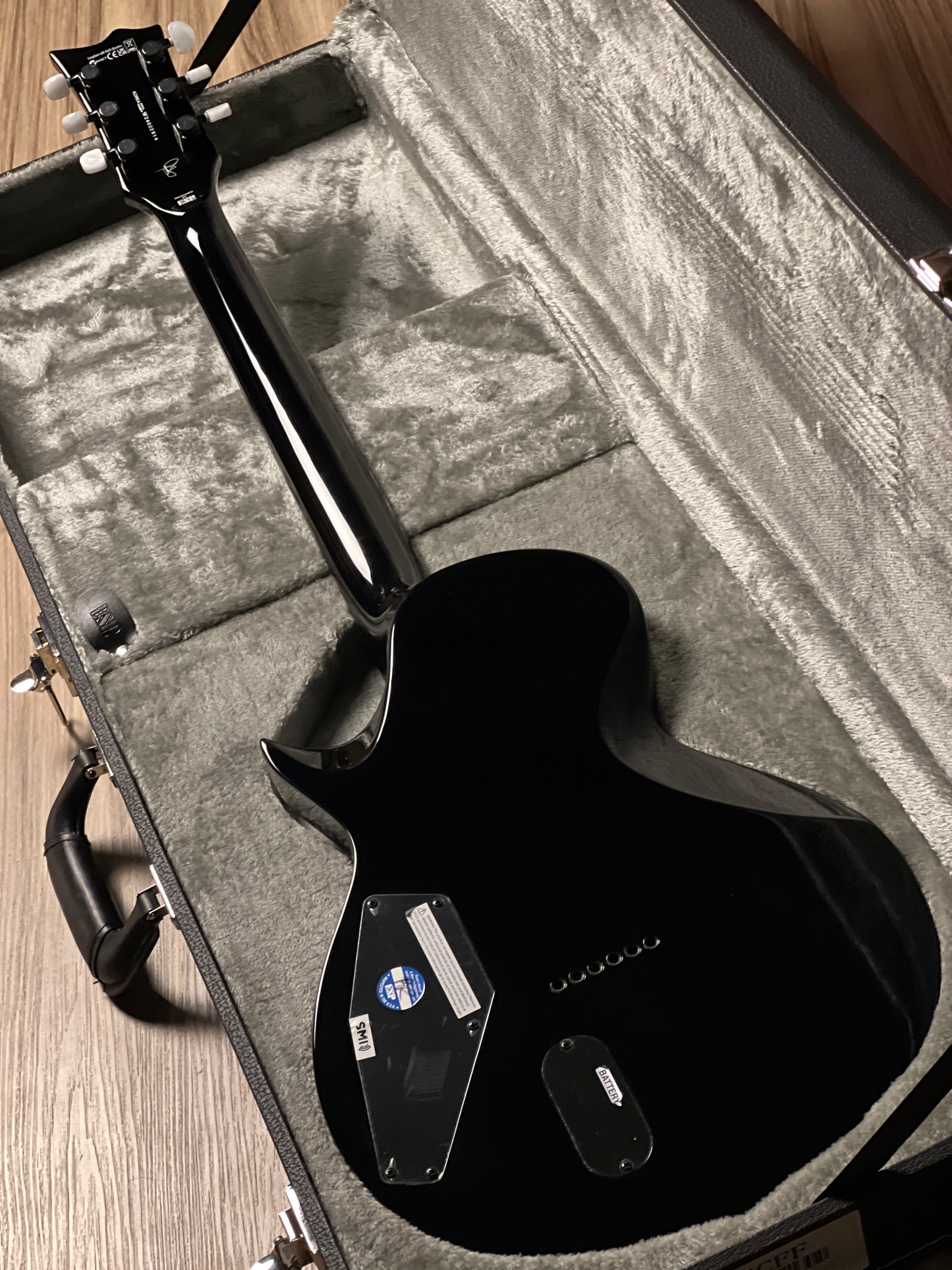 ESP LTD Ted Aguilar Signature TED-EC In Black with Hardshell Case W24022914