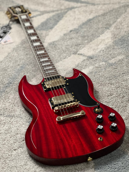 Soloking SG60 MKII in Transparent Red Cherry with Gold Hardware