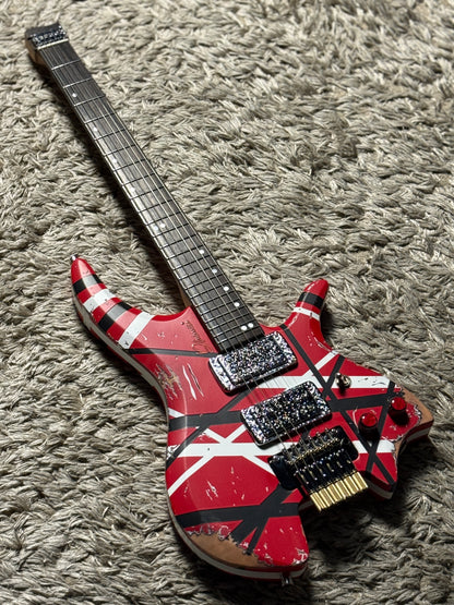 Dhatarattha Custom DHL in Red with Black and White Stripes with RW FB Heavy Relic