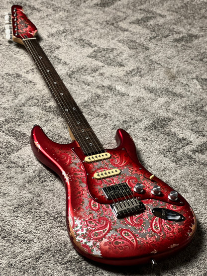 Dhatarattha Performance DST HSS in Pink Paisley with Rosewood FB and Nitrocellulose Lacquer Relic