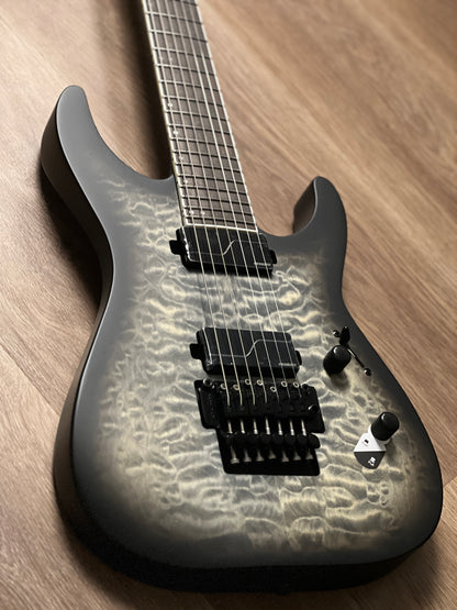 ESP LTD M-1007 Baritone in Charcoal Burst Satin