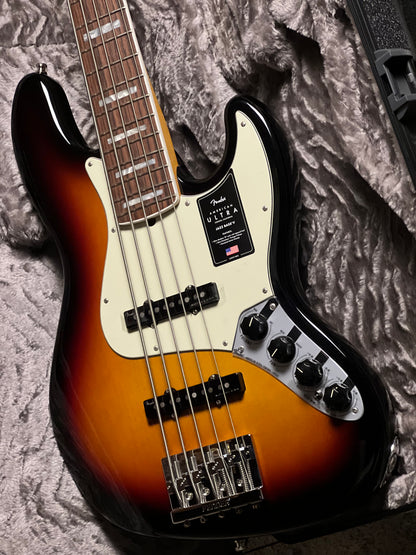 Fender American Ultra Jazz Bass V สี Ultraburst พร้อมฟิงเกอร์บอร์ดไม้ Rosewood 