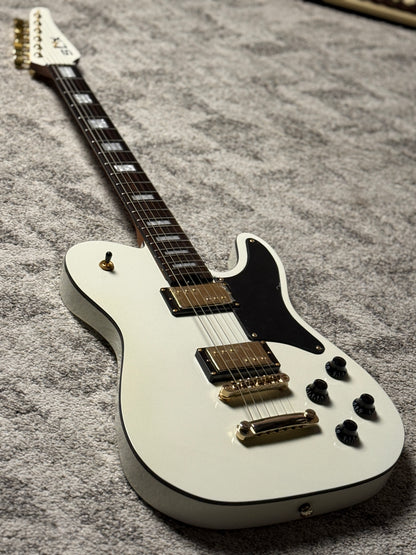 SLX Raven TM 22 HH in Olympic White with Ebony FB and Gold Hardware