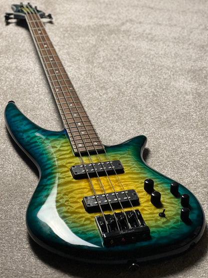Jackson X Series Spectra Bass SBX QM IV with Laurel FB in Amber Blue Burst (USED)