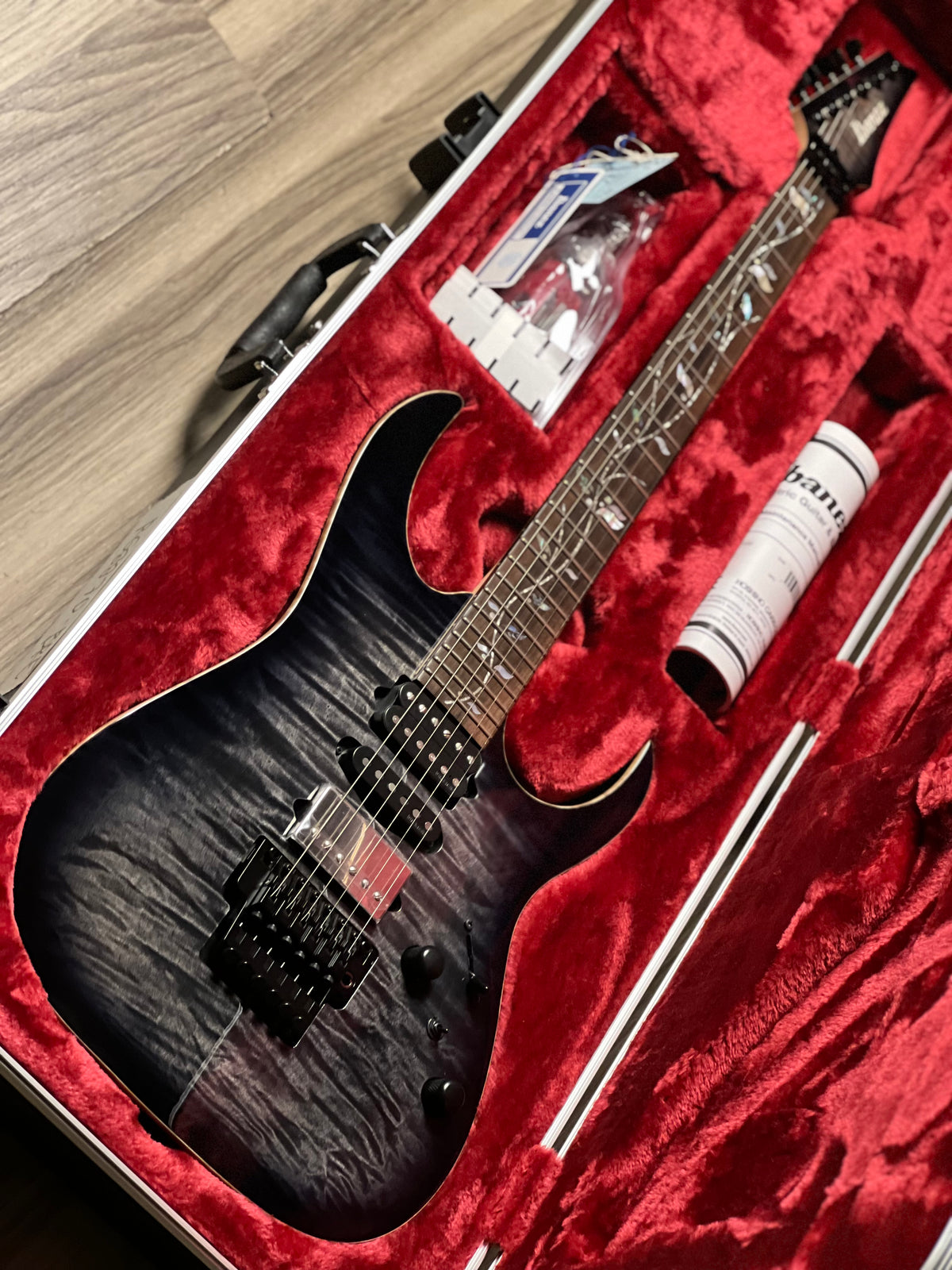 Ibanez J Custom RG8870 w/Case In Black Rutile P2406747
