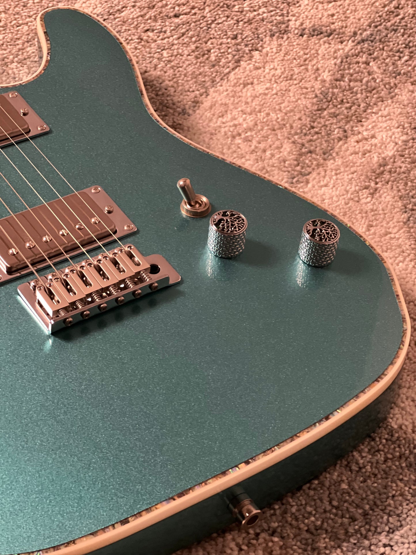 Dhatarattha Custom DTL HH in Turquoise Sparkle with Rosewood FB