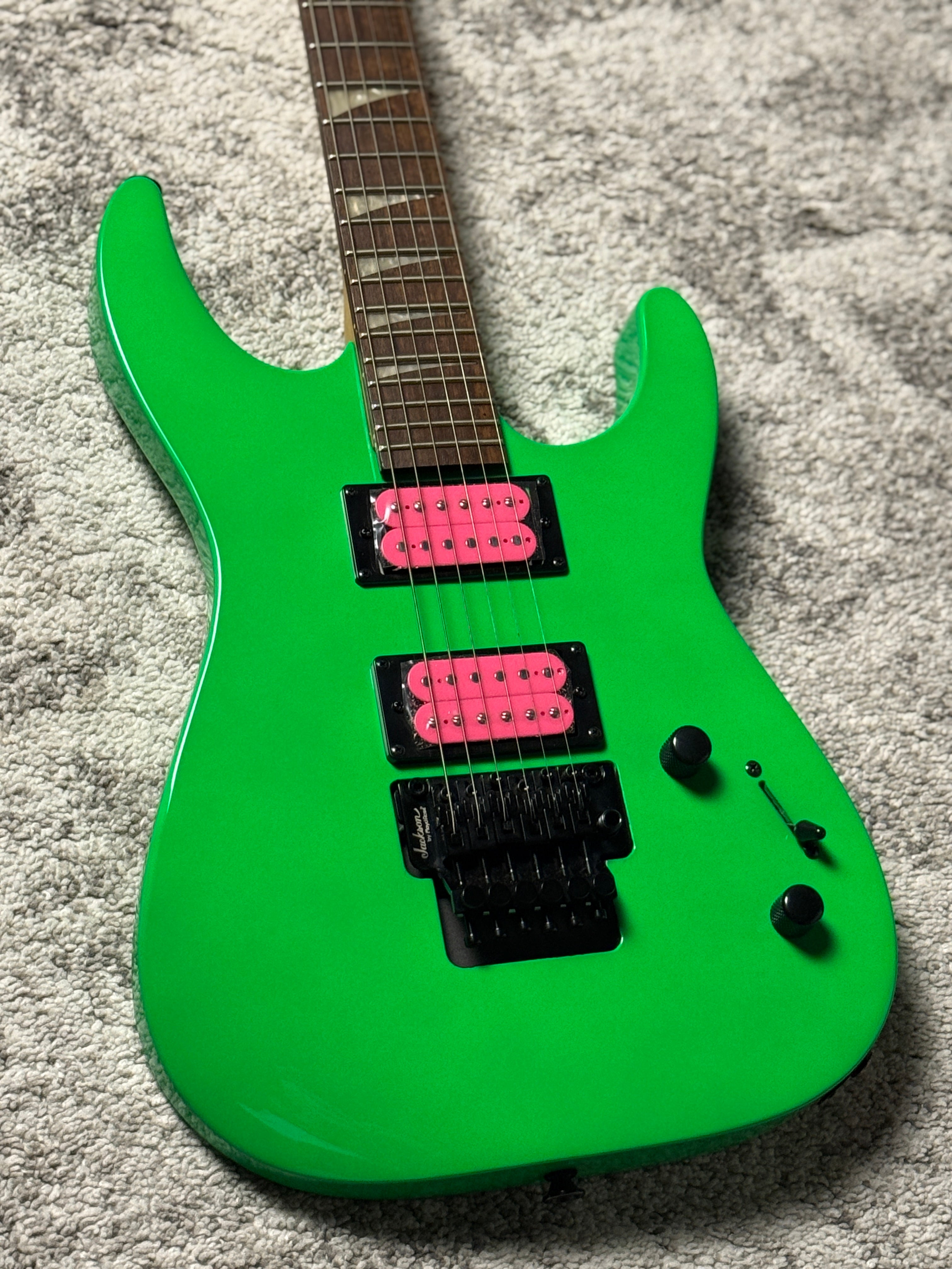 Jackson FSR X Series Dinky DK2XR HH with Laurel FB in Neon Green