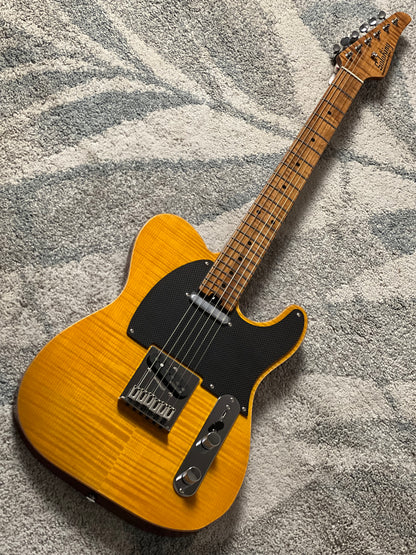 Soloking MT-1 FM 22 Artisan FMN with Roasted Flame Maple Neck in Amber Limited Edition JESCAR