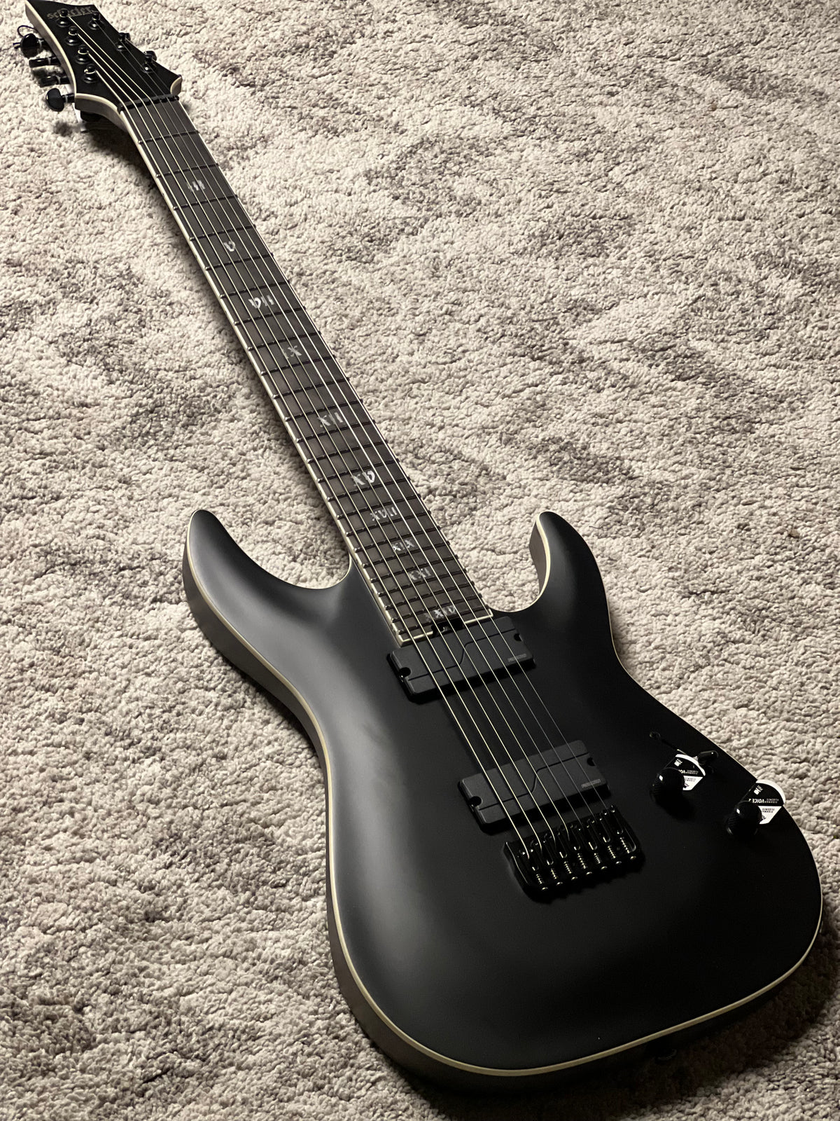 Schecter C-7 SLS Elite Evil Twin in Satin Black