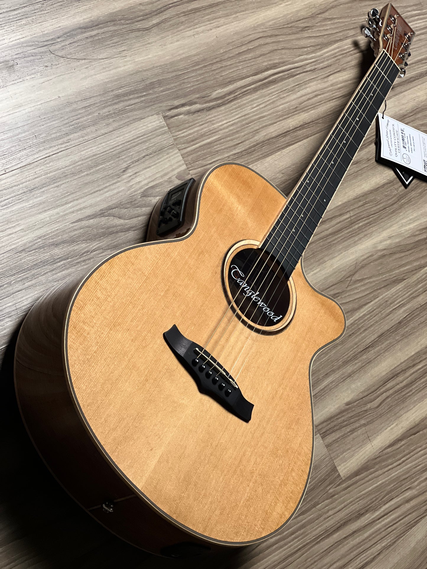 Tanglewood TW4CENA Winterleaf Super Folk Cutaway in Natural Gloss w/Bag