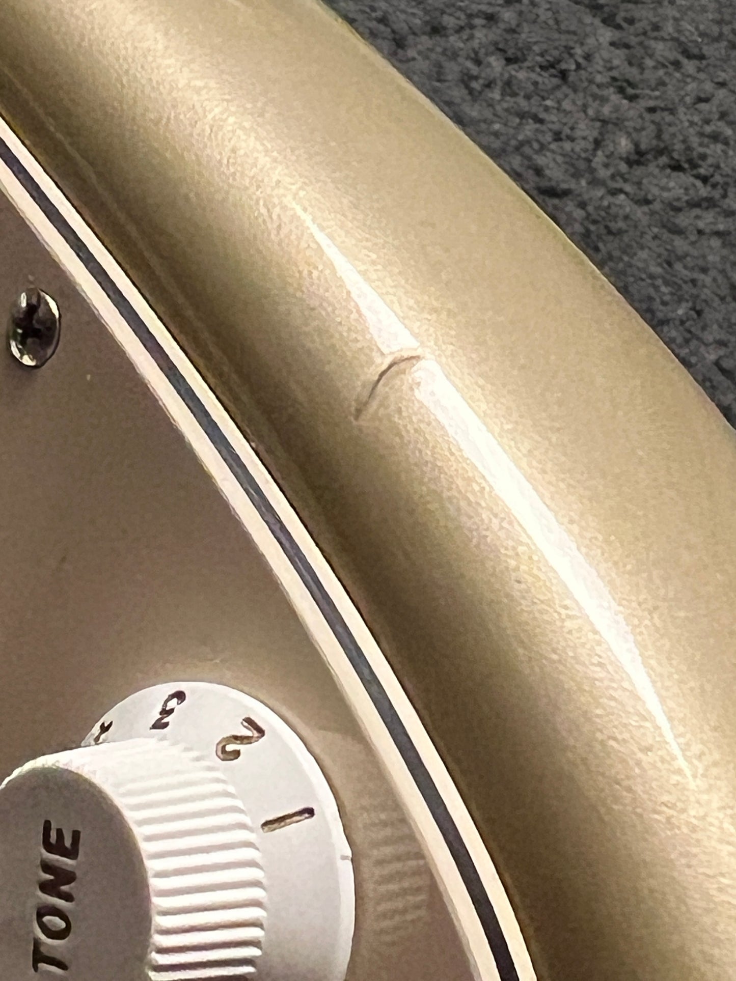Fender John Mayer Signature Stratocaster Shoreline Gold with Burgundy Racing Stripe SE01716 (USED)