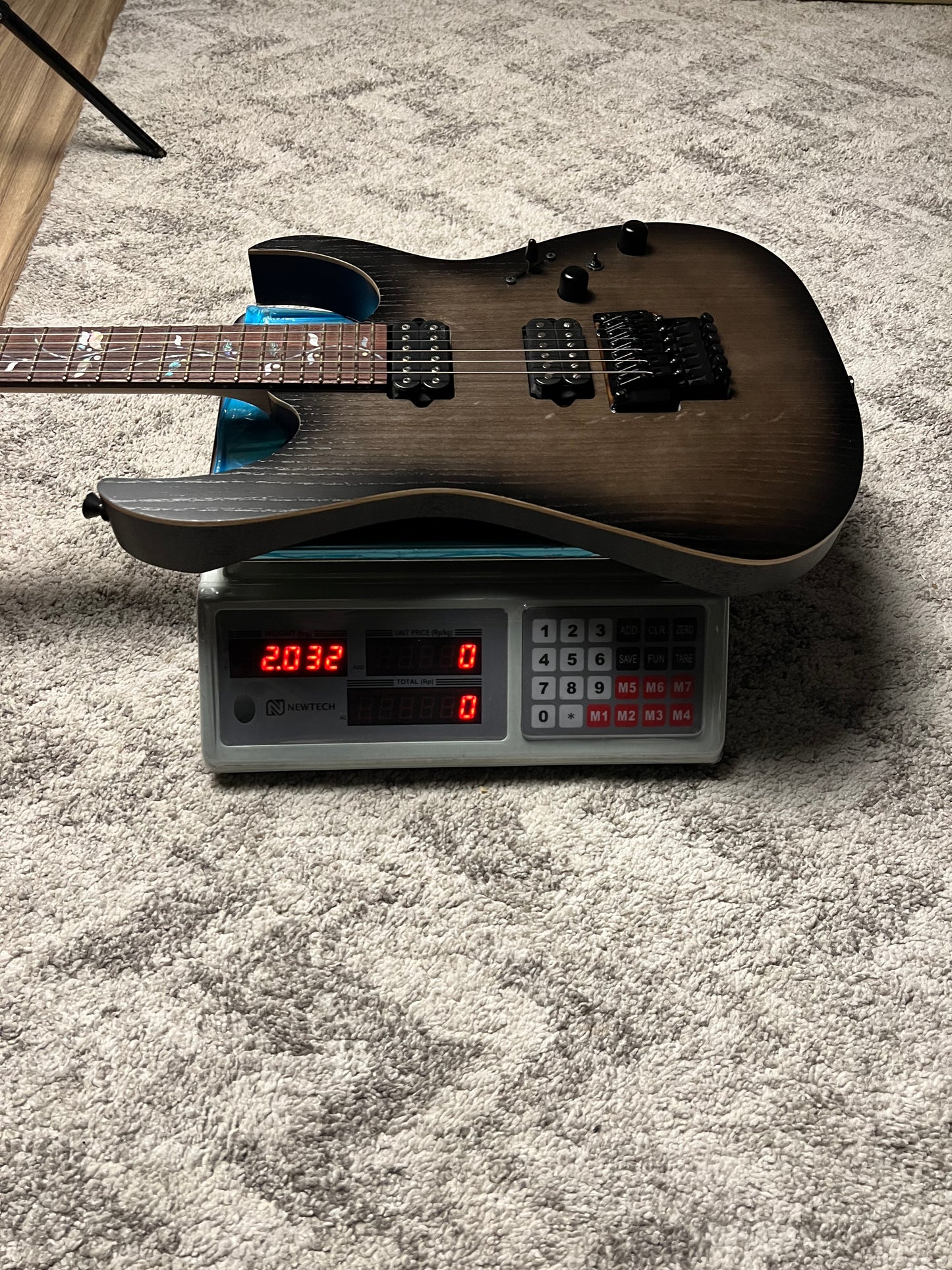 Ibanez J Custom RG8620AH-AGF in Anvil Gray Burst Flat w/Case F2533769