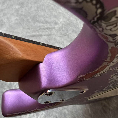 Dhatarattha Performance DST HSS in Violet Purple over Black Paisley with RW FB and Nitrocellulose Lacquer Relic