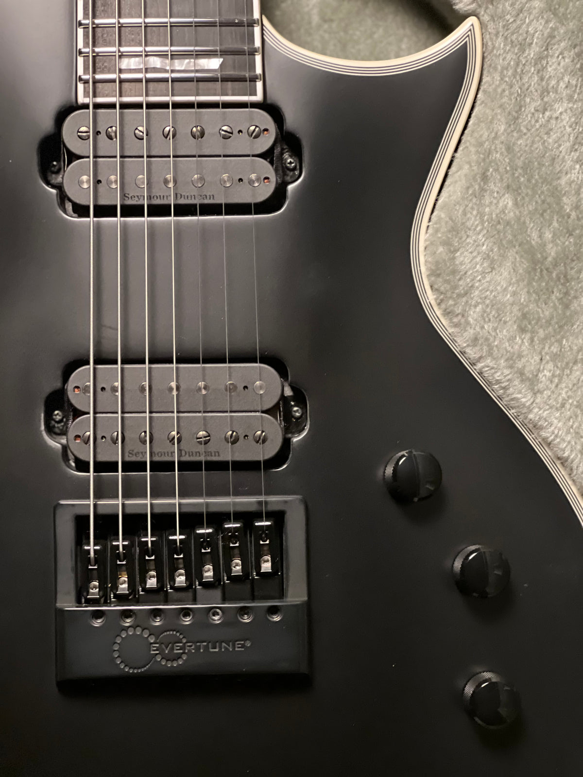 ESP E-II Eclipse-7 EverTune in Black Satin ES8195253