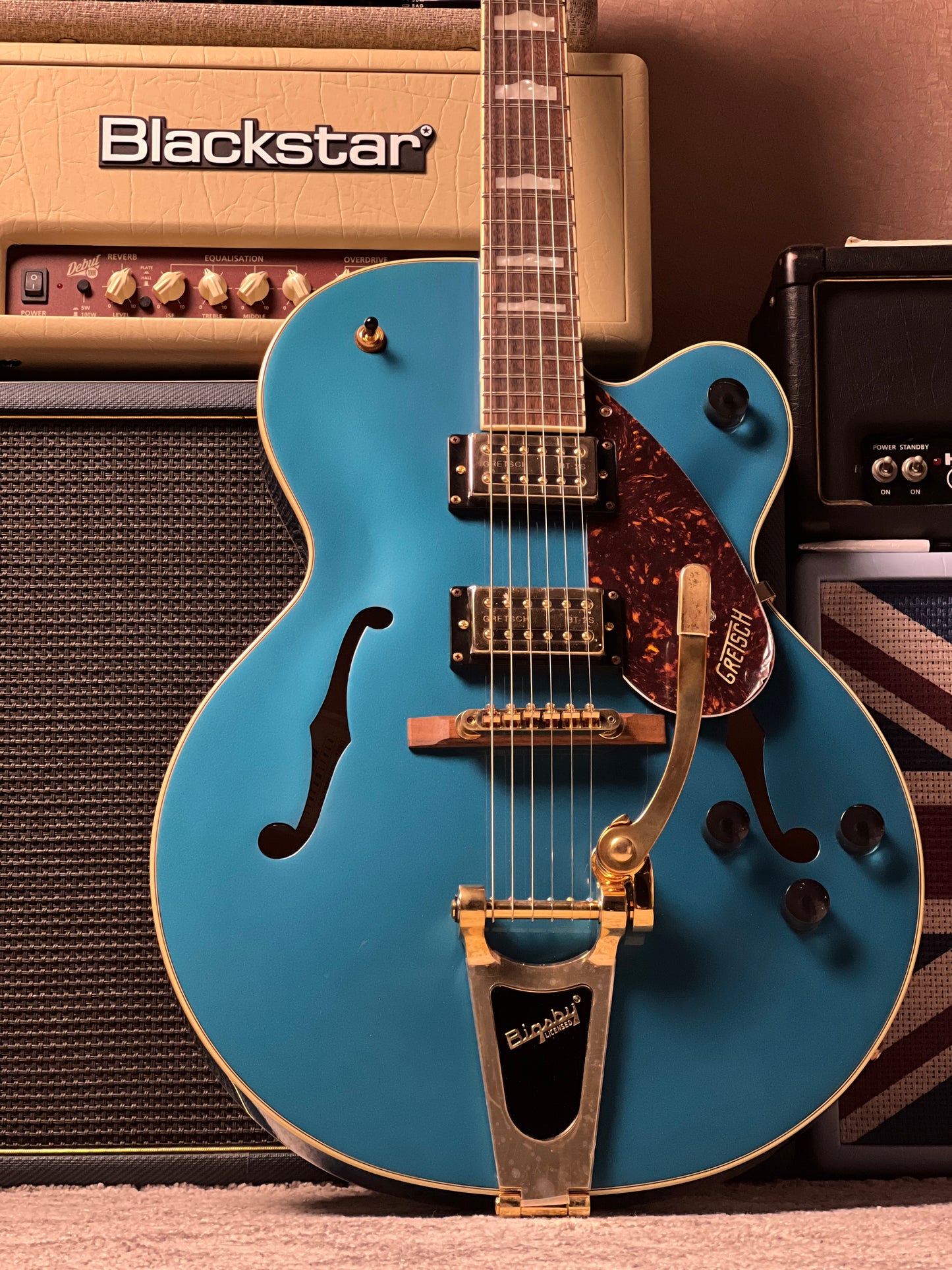 Gretsch G2410TG Streamliner Hollow Body Single-Cut with Laurel FB in Ocean Turquoise (USED)