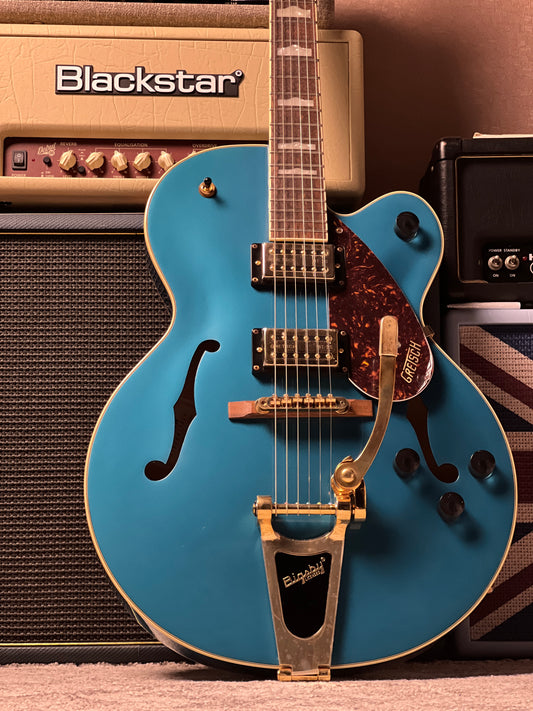 Gretsch G2410TG Streamliner Hollow Body Single-Cut with Laurel FB in Ocean Turquoise (USED)
