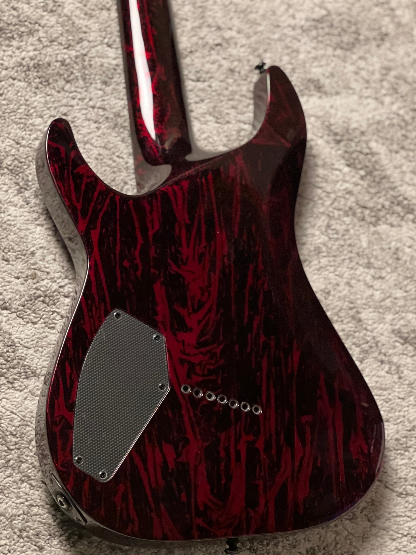 Schecter C-7 MS Silver Mountain in Blood Moon W21072228