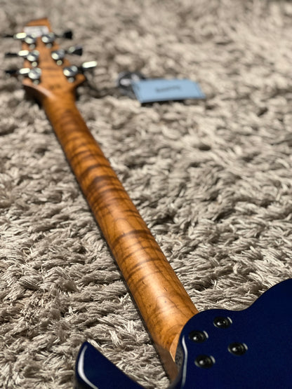 Soloking EM-6T FMN with Roasted Flame Maple Neck and Fishman Fluence in Bali Blue