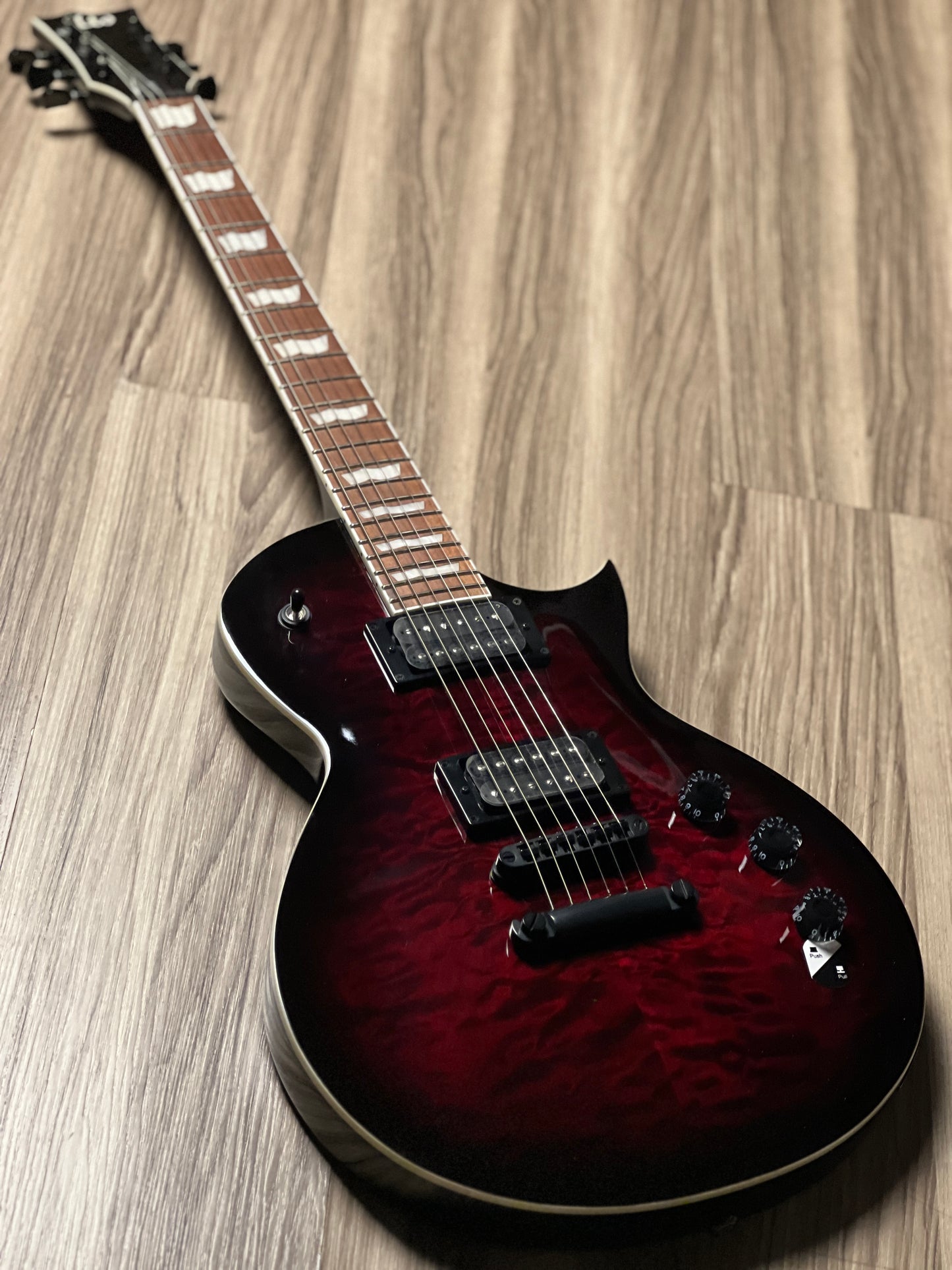 ESP LTD EC-256 QM See Thru In Black Cherry Sunburst W123070380