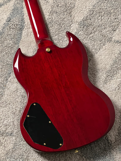 Soloking SG60 MKII in Transparent Red Cherry with Gold Hardware (Altered Headstock)