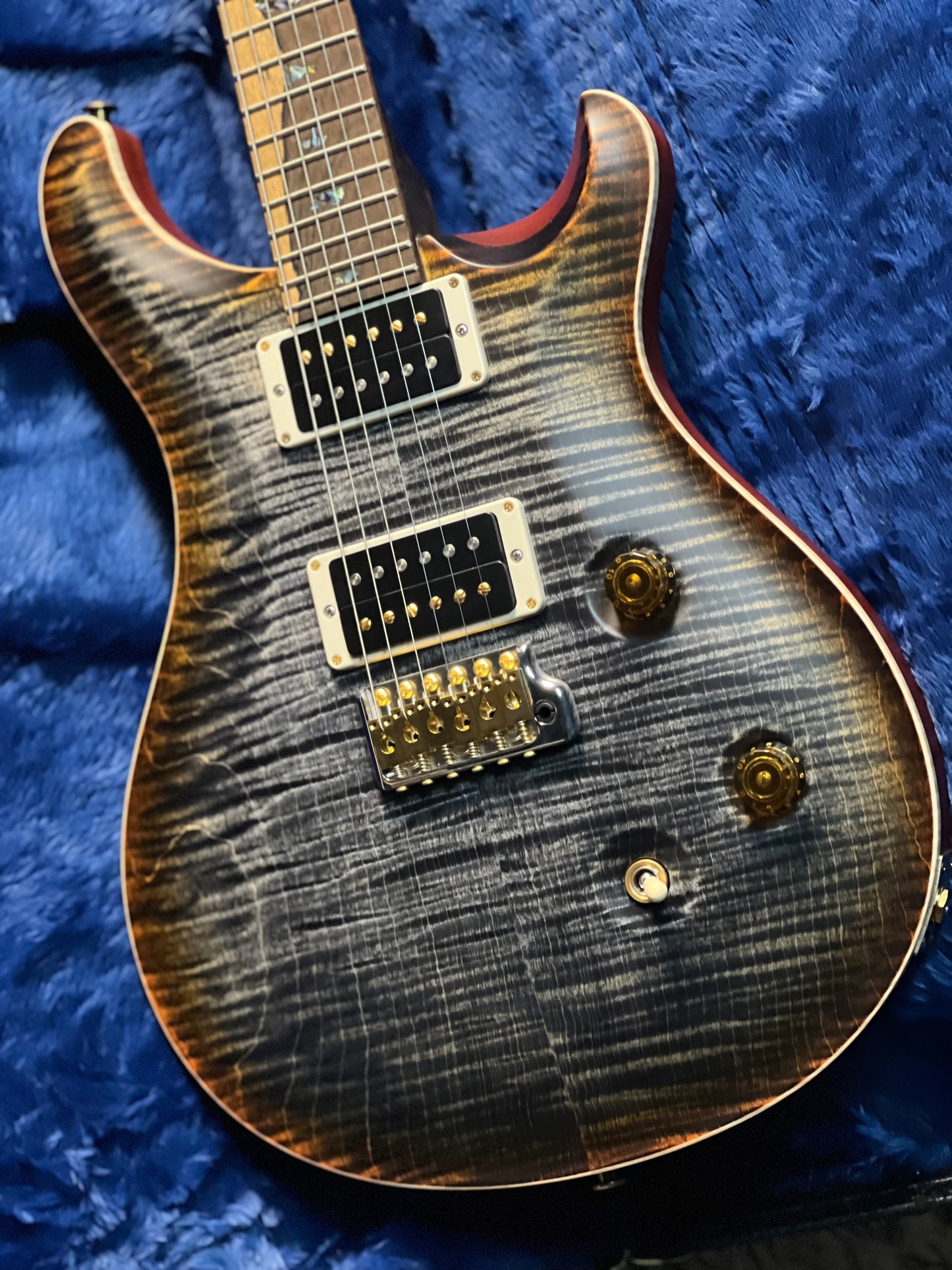 PRS Custom 24 Wood Library Burnt Maple Leaf Satin Rosewood Neck 0412052
