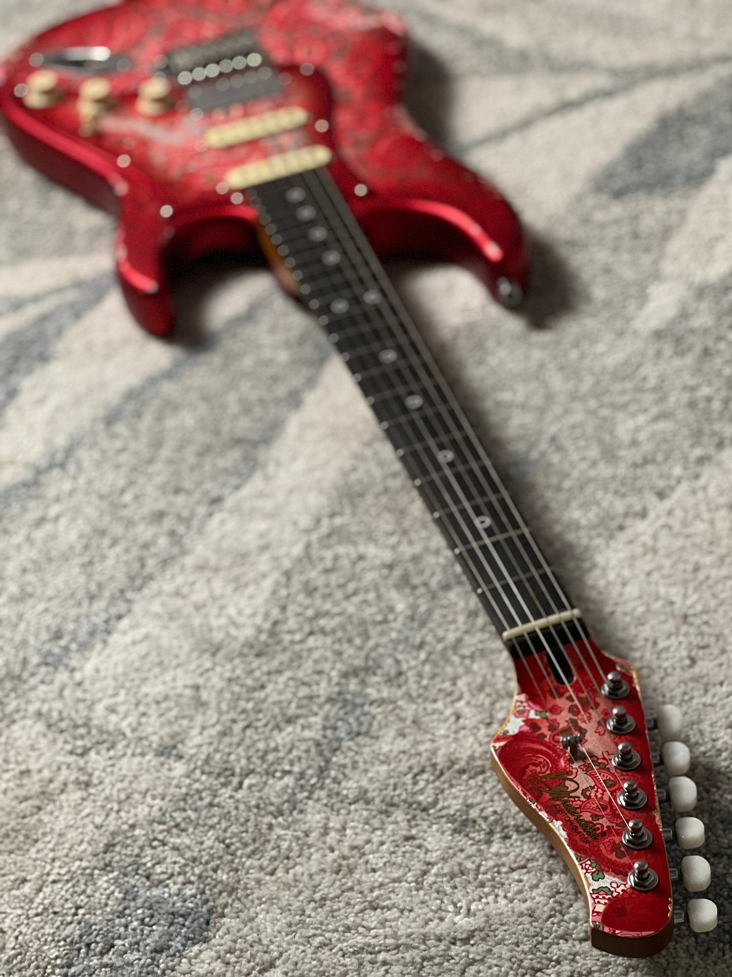 Dhatarattha Performance DST HSS in Pink Paisley Relic with Rosewood FB