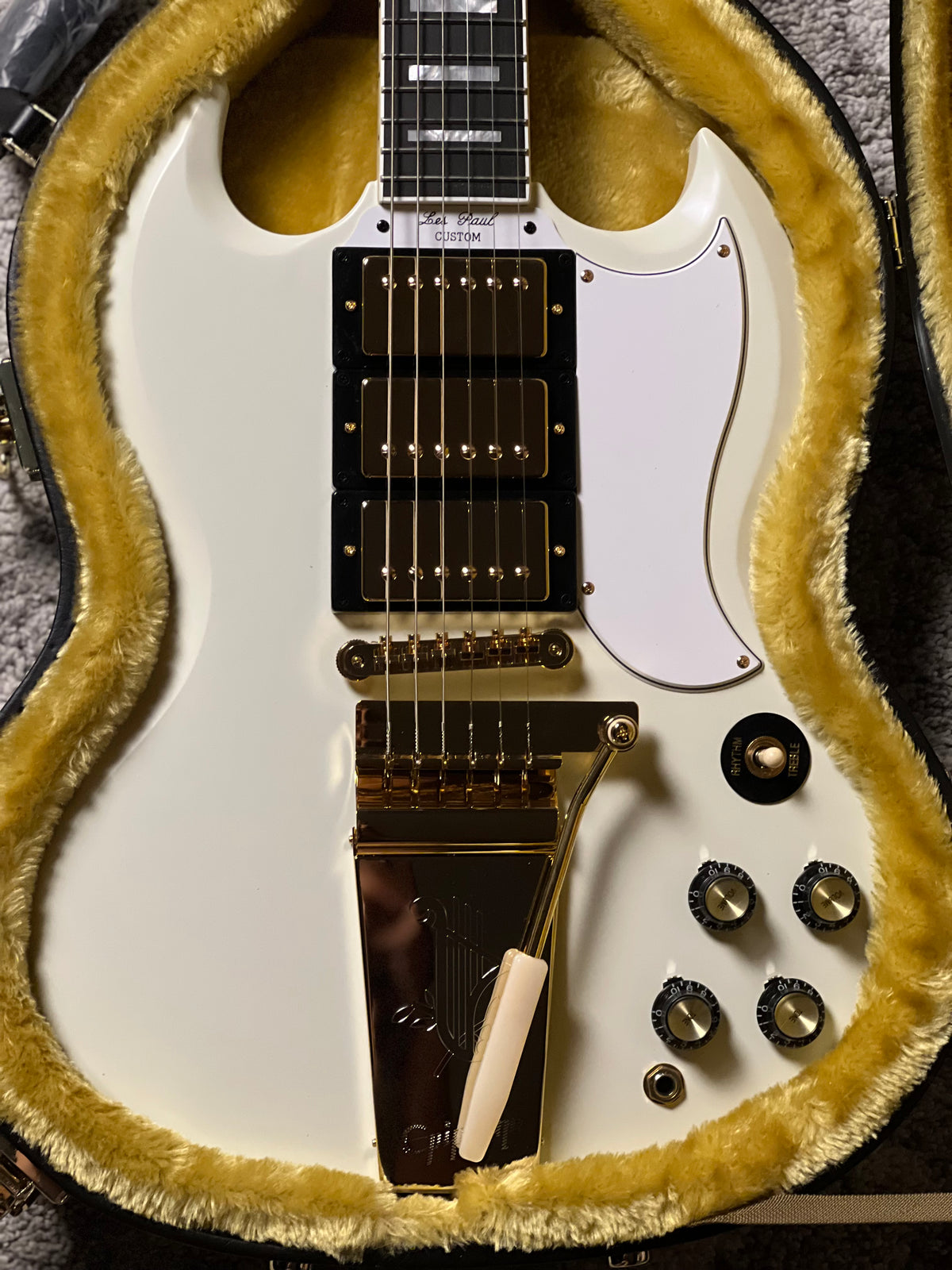 Epiphone 1963 Les Paul SG Custom With Maestro Vibrola in Classic White 26031520675