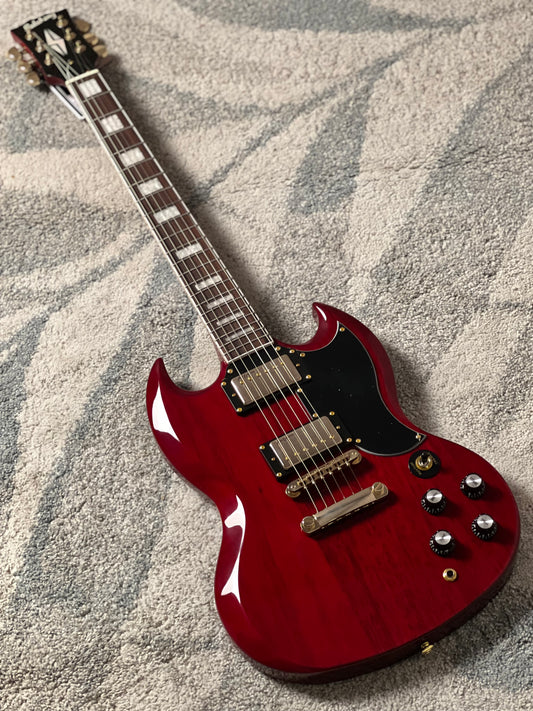 Soloking SG60 MKII in Transparent Red Cherry with Gold Hardware (Altered Headstock)
