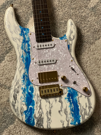 SLX X Dhatarattha Custom DST in Antarctic Shmear with Rosewood FB