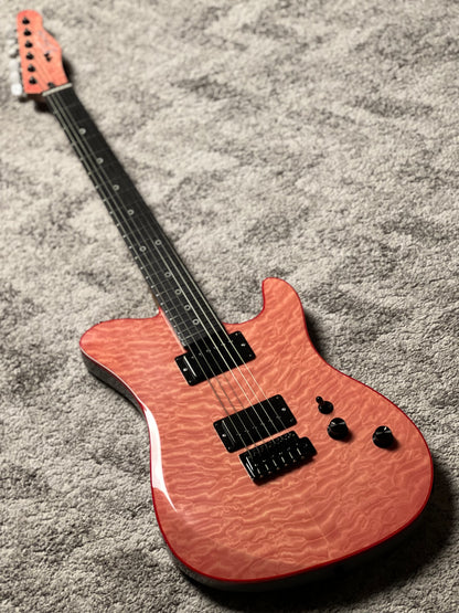 Dhatarattha Custom DTL HH Quilt in Trans Salmon Pink with Rosewood FB