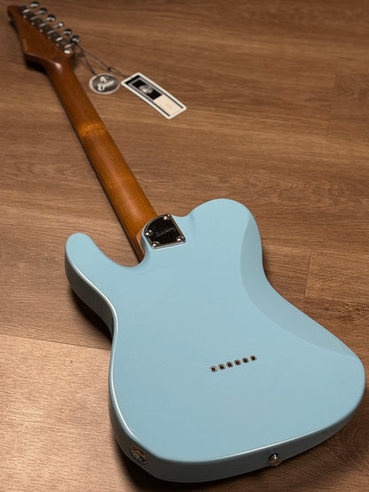 Soloking MT-1 Vintage FMT with Rosewood FB and 5A Flame Top in Celeste Blue Nafiri Special Run