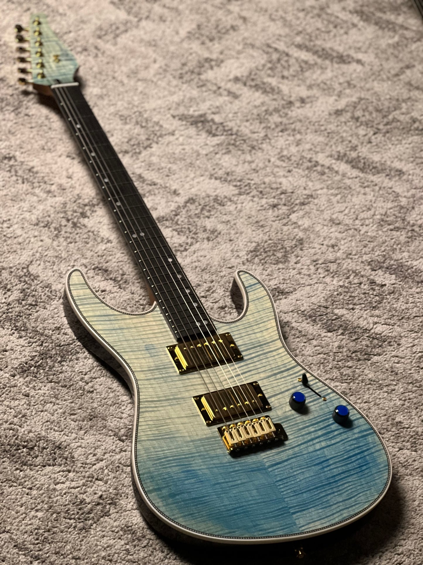 Dhatarattha Custom DST HH Flame in Malibu Surf with Rosewood FB