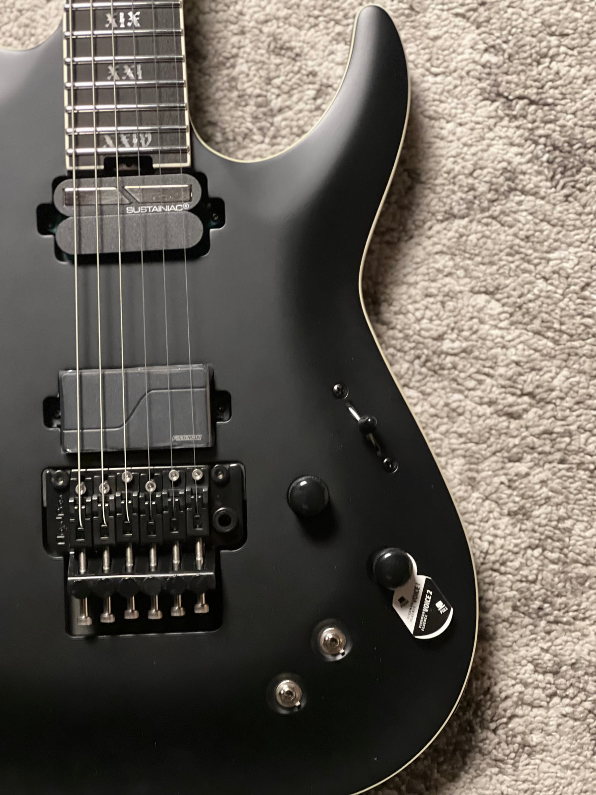 Schecter C-1 FR S SLS Elite Evil Twin - Satin Black