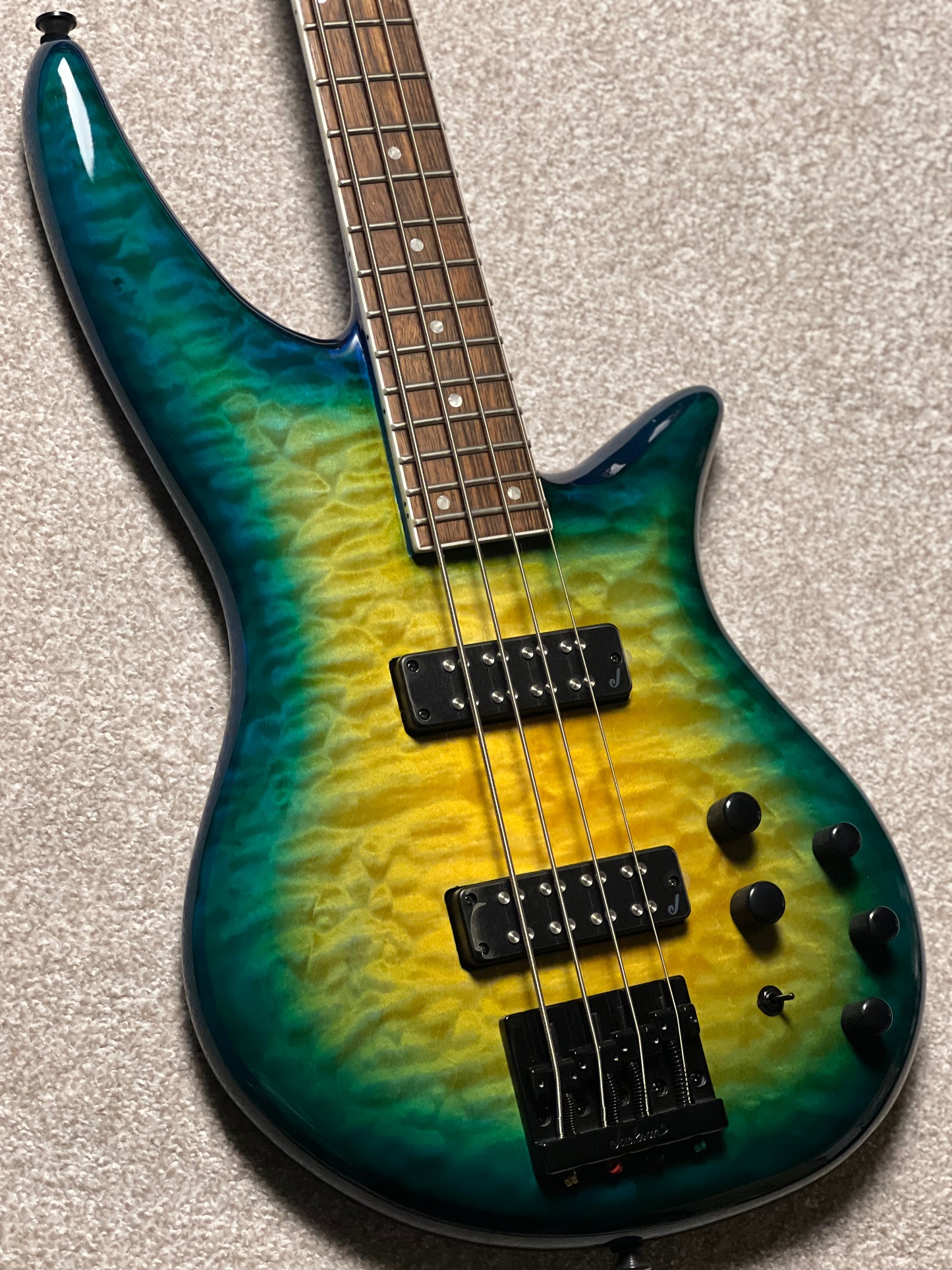 Jackson X Series Spectra Bass SBX QM IV with Laurel FB in Amber Blue Burst (USED)