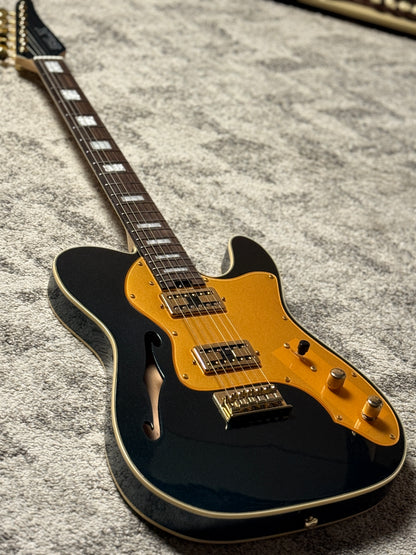 SLX Raven Thinline Super Deluxe in Sherwood Green Metallic with Rosewood FB and Gold Hardware