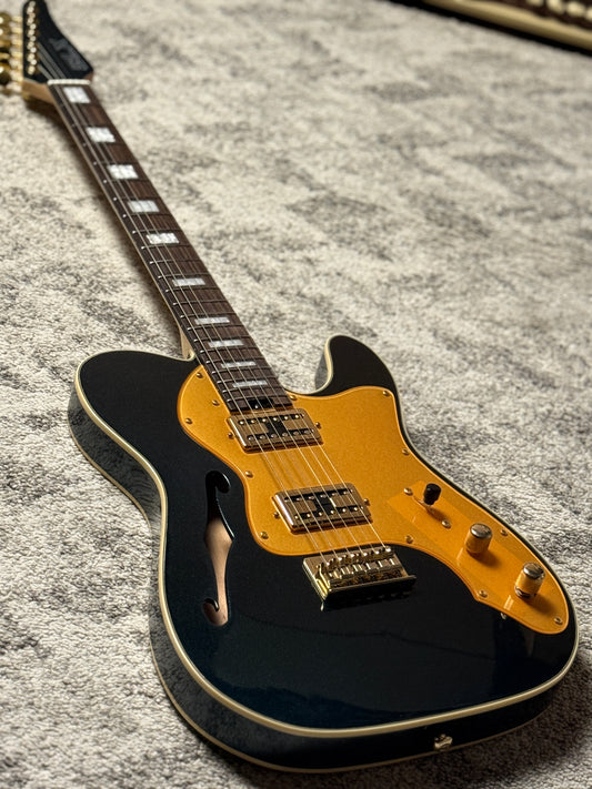 SLX Raven Thinline Super Deluxe in Sherwood Green Metallic with Rosewood FB and Gold Hardware