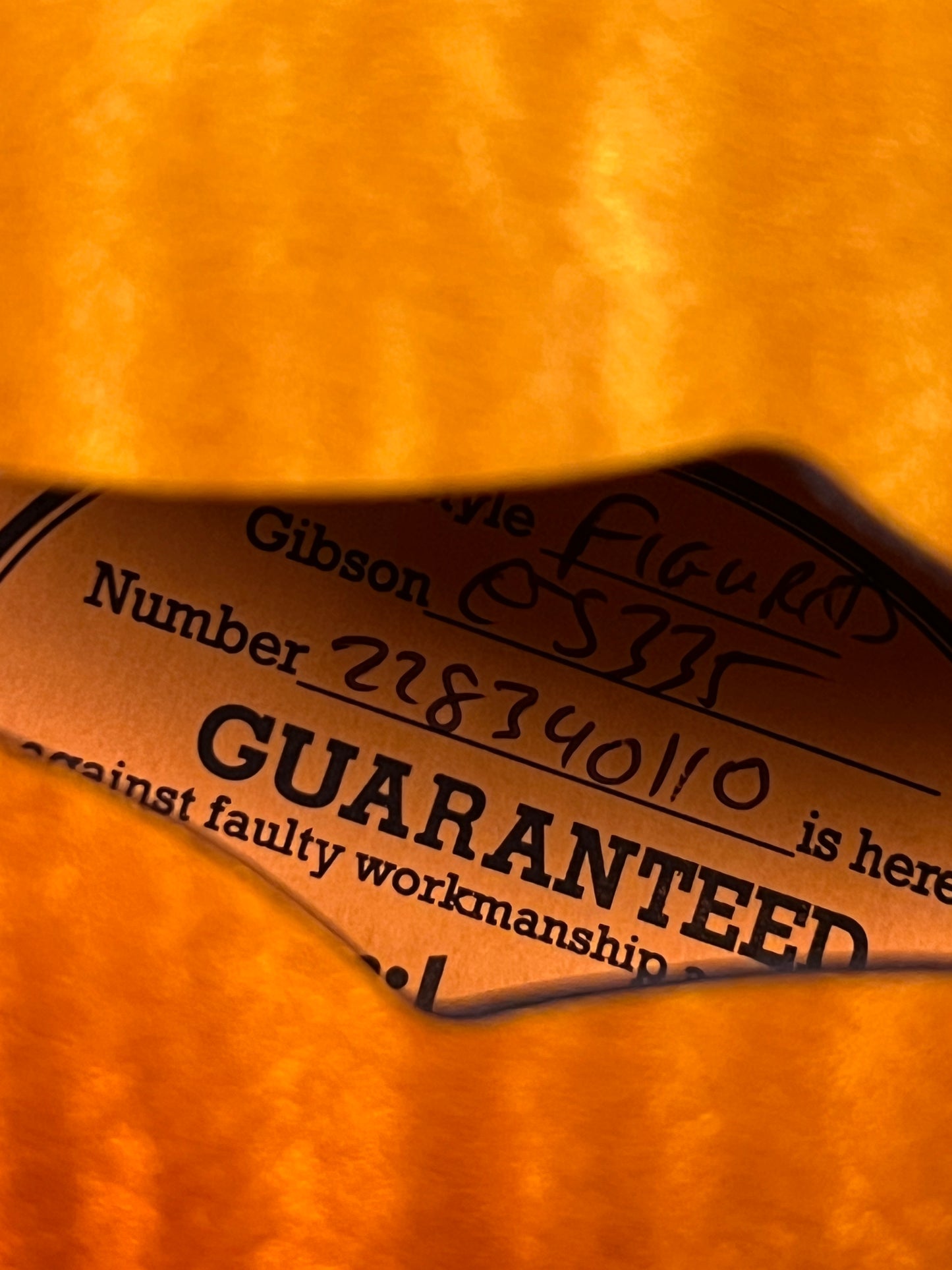 Gibson ES-335 Figured Semi Hollow Body in Iced Tea w/Case 228340110