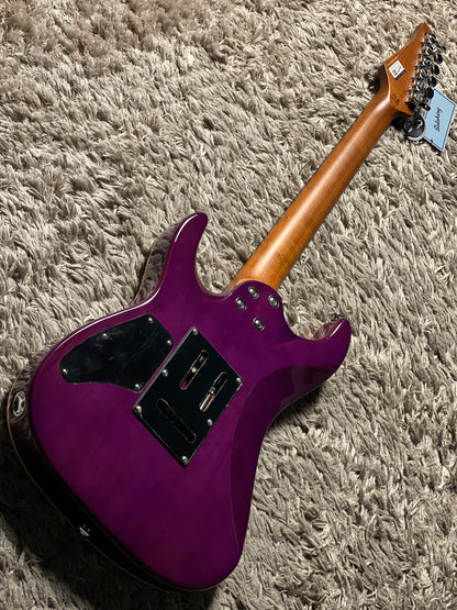 Soloking MS-1 Custom 24 HH Quilt with Rosewood FB in Charcoal Purple Burst Nafiri Special Run