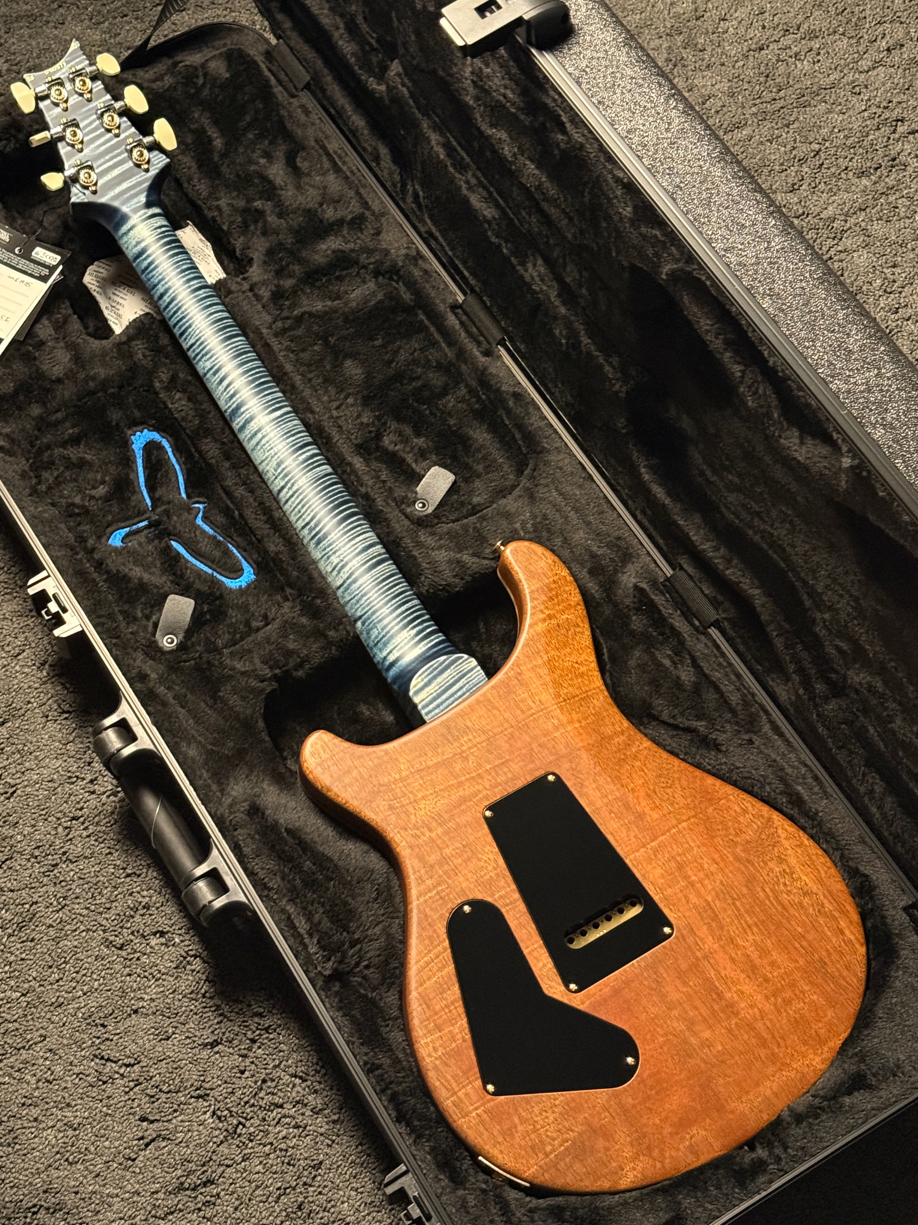 PRS Custom 24 Wood Library in Faded Whale Blue with Satin Stained
