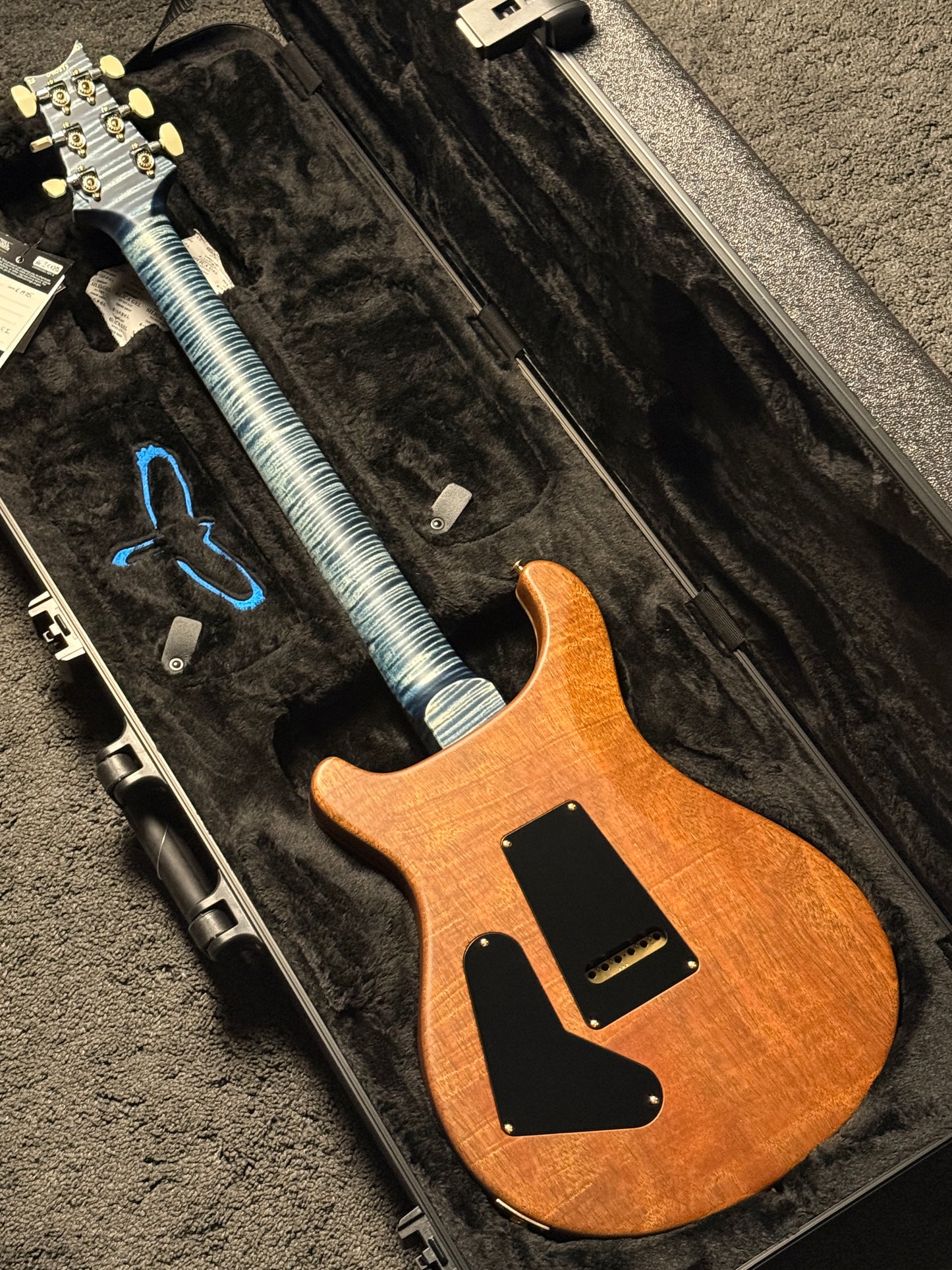 PRS Custom 24 Wood Library in Faded Whale Blue with Satin Stained Neck 0410573