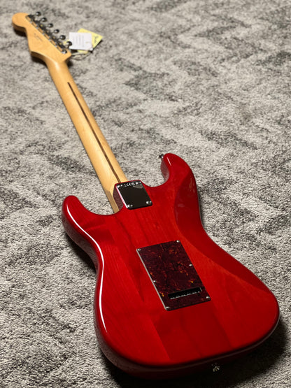 Fender Japan Hybrid II Stratocaster with Maple FB in Flame Sunset Orange Transparent JD24010017