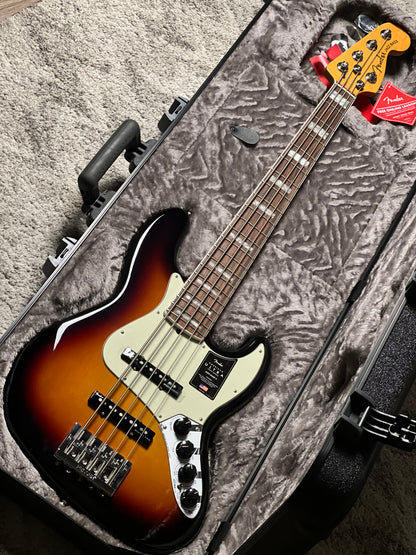 Fender American Ultra Jazz Bass V สี Ultraburst พร้อมฟิงเกอร์บอร์ดไม้ Rosewood 