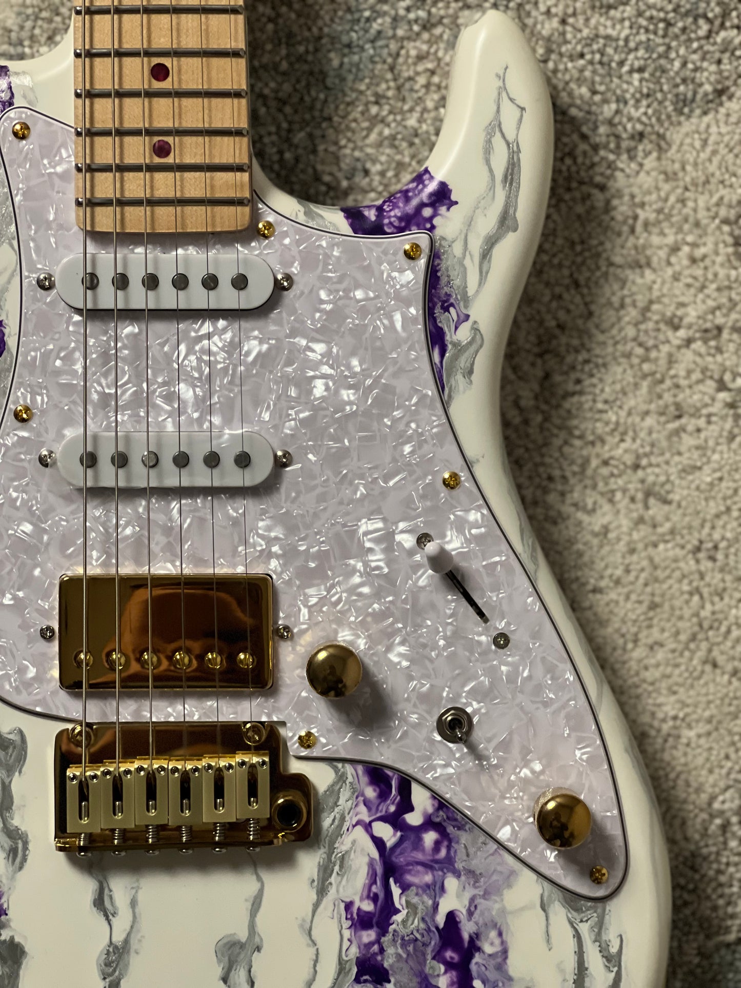 SLX X Dhatarattha Custom DST in Amethyst Shmear with Maple FB