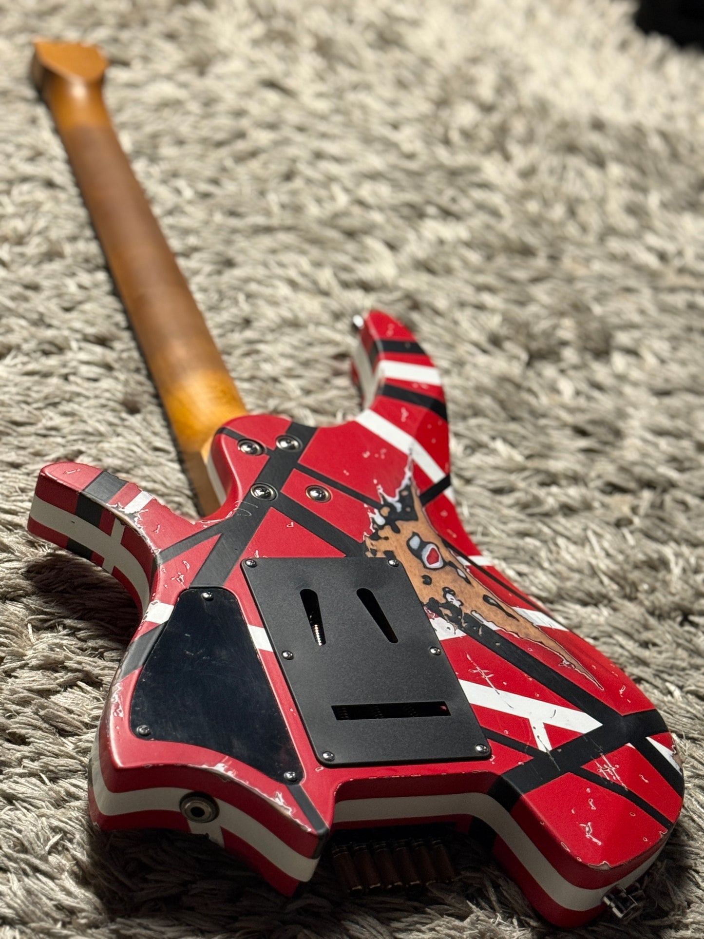 Dhatarattha Custom DHL in Red with Black and White Stripes with RW FB Heavy Relic