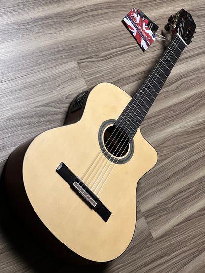 Tanglewood EM DC1 Thinline Classical Cutaway in Natural Finish w/Bag